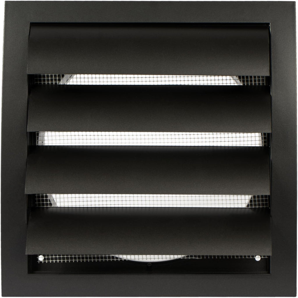 Repa Market 4 Inch Anthracite Dryer Vent Hood/Duct Cover for Walls or Ceiling/ABS Plastic Louvered Air Grille with Built-In Mesh Screen/Exhaust and Dryer Vent Covers for Indoor & Outdoor Use