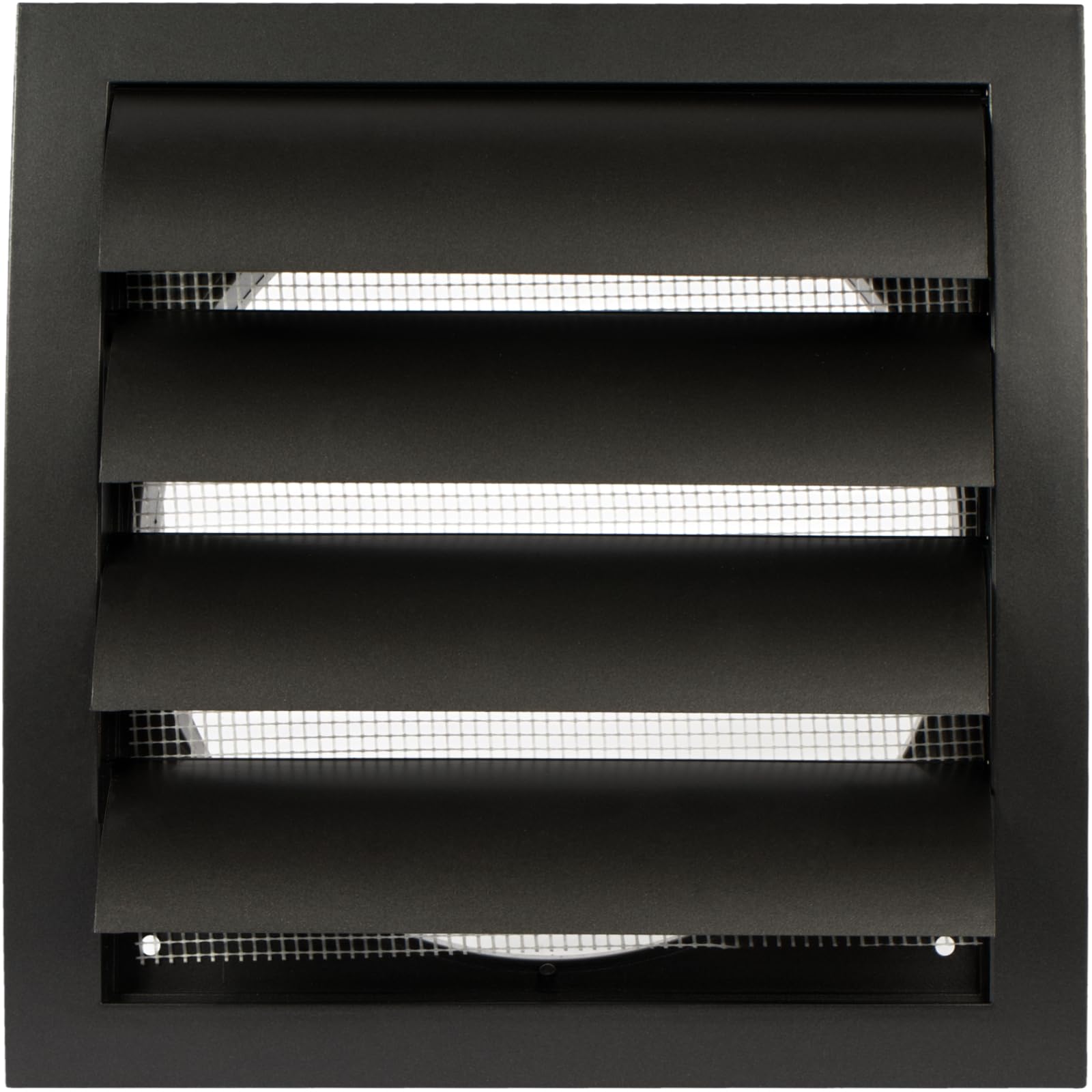Repa Market 4 Inch Anthracite Dryer Vent Hood/Duct Cover for Walls or Ceiling/ABS Plastic Louvered Air Grille with Built-In Mesh Screen/Exhaust and Dryer Vent Covers for Indoor & Outdoor Use