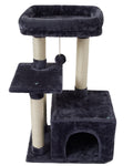 FISH&NAP Cute Cat Tree Kitten Cat Tower for Indoor Cat Condo Sisal Scratching Posts with Jump Platform Cat Furniture Activity Center Play House Beige