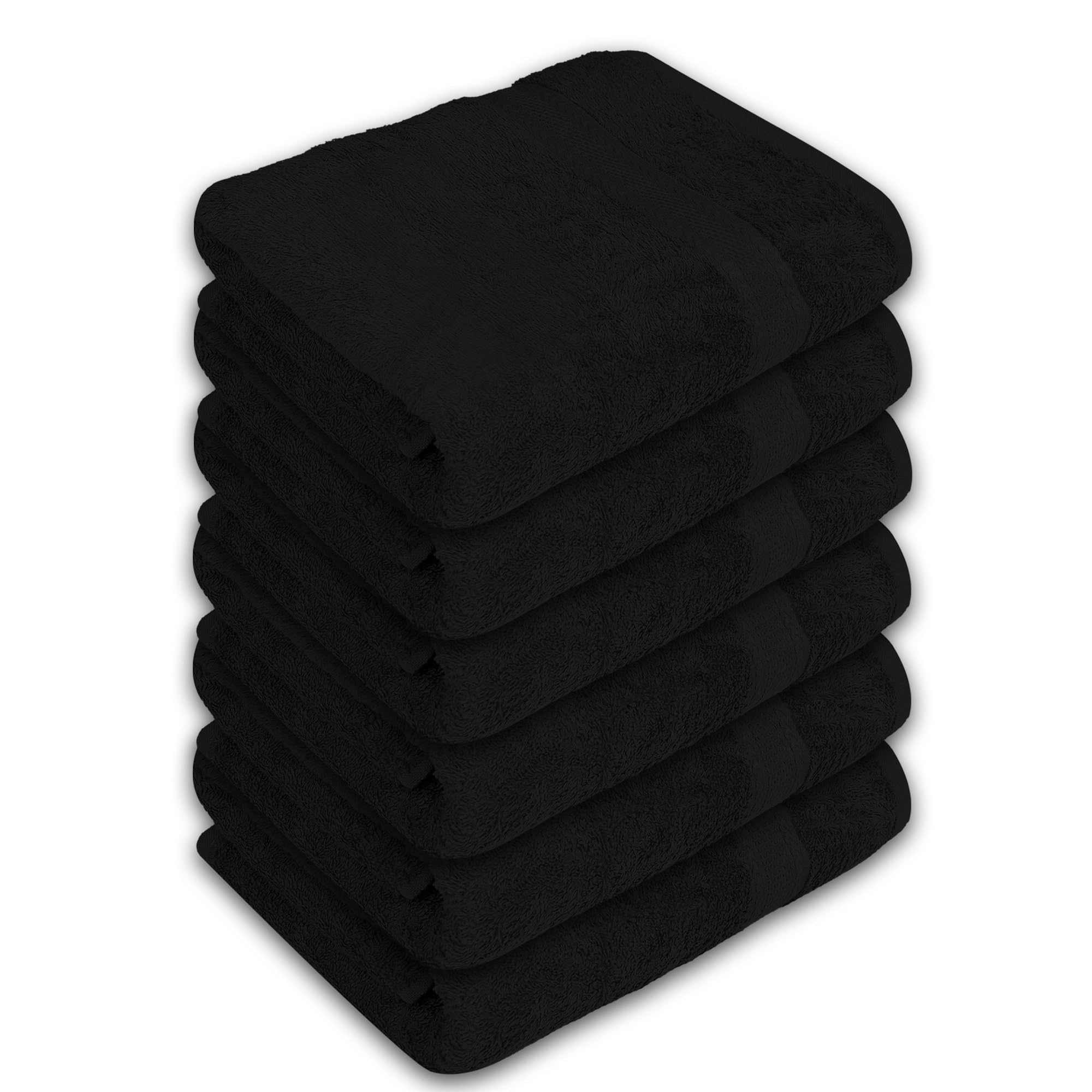 Medium Bath Towels Pack of 6 – 24x48 Inches – Soft, Quick Dry & Highly Absorbent – 100% Cotton Towels for Bathroom, Spa, Gym & Hotel – Aqua Blue