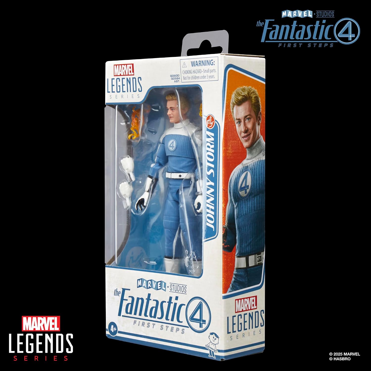Marvel Legends Series Johnny Storm, The Fantastic Four: First Steps Movie Collectible 6 Inch Action Figure Toy