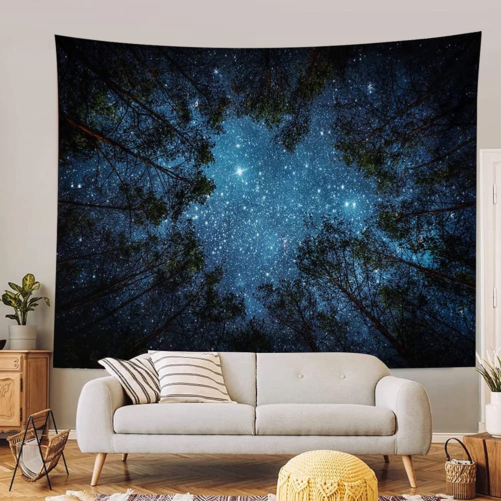 Llamazing Forest Landscape Home Decor - Living Room & Bedroom Magic Tapestry (Sunlight&Creek, 60''L51''W)