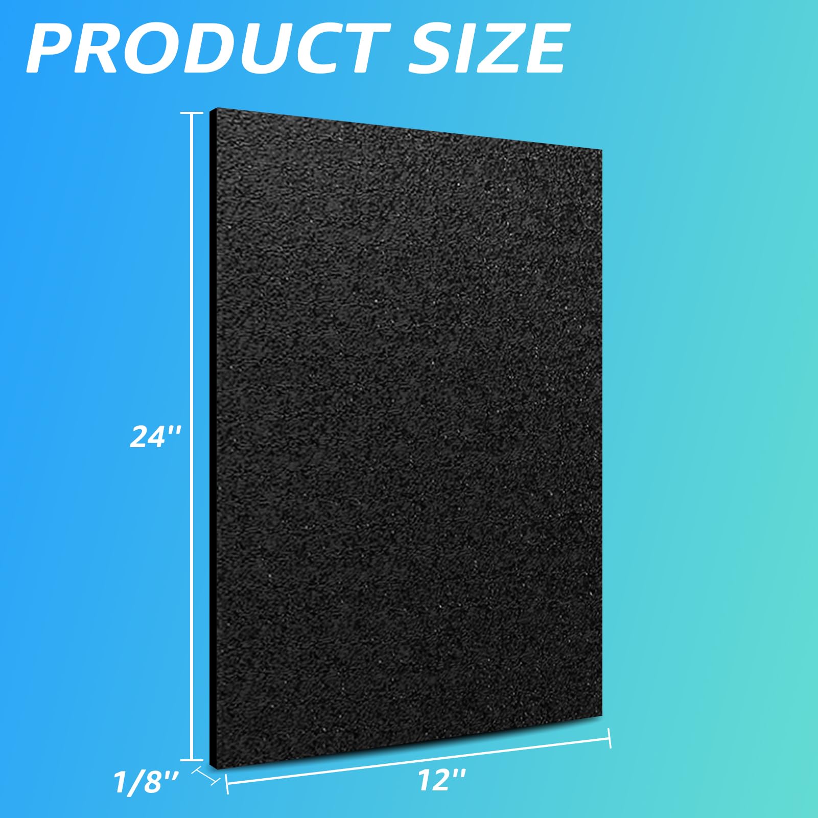Art3d ABS Plastic Sheets 1/16 Inch Thick 8"x12", 2 Pack - Thermoform Two-Sided Rigid ABS Sheet (Textured Plastic Front & Smooth Back)