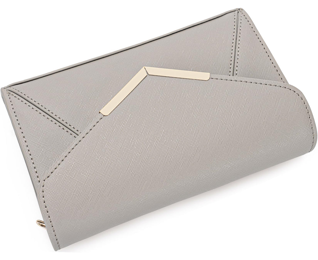 DEXMAY Women Envelope Clutch Faux Saffiano Leather Evening Handbag Foldover Clutch Bag Formal Dressy Purse