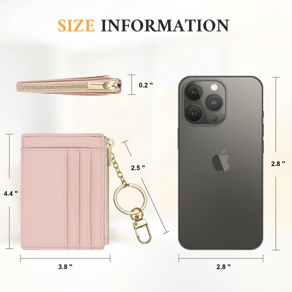 Sodsay Card Case Slim Front Pocket Wallet for Women Credit Card Holder with Keychain | Slim, Credit Card Holder, Front Pocket, with Keychain | Slim