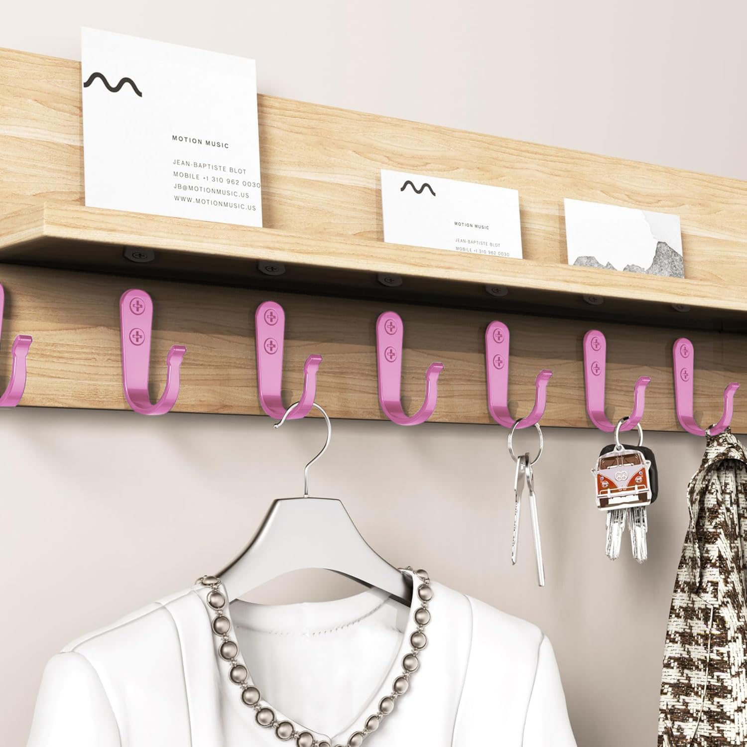 BREYDROK 20PCS Heavy Duty Metal Coat Hooks for Wall, Single Prong Hanging Hooks with 40 Screws for Towels, Backpacks, Hats & Dog Leashes