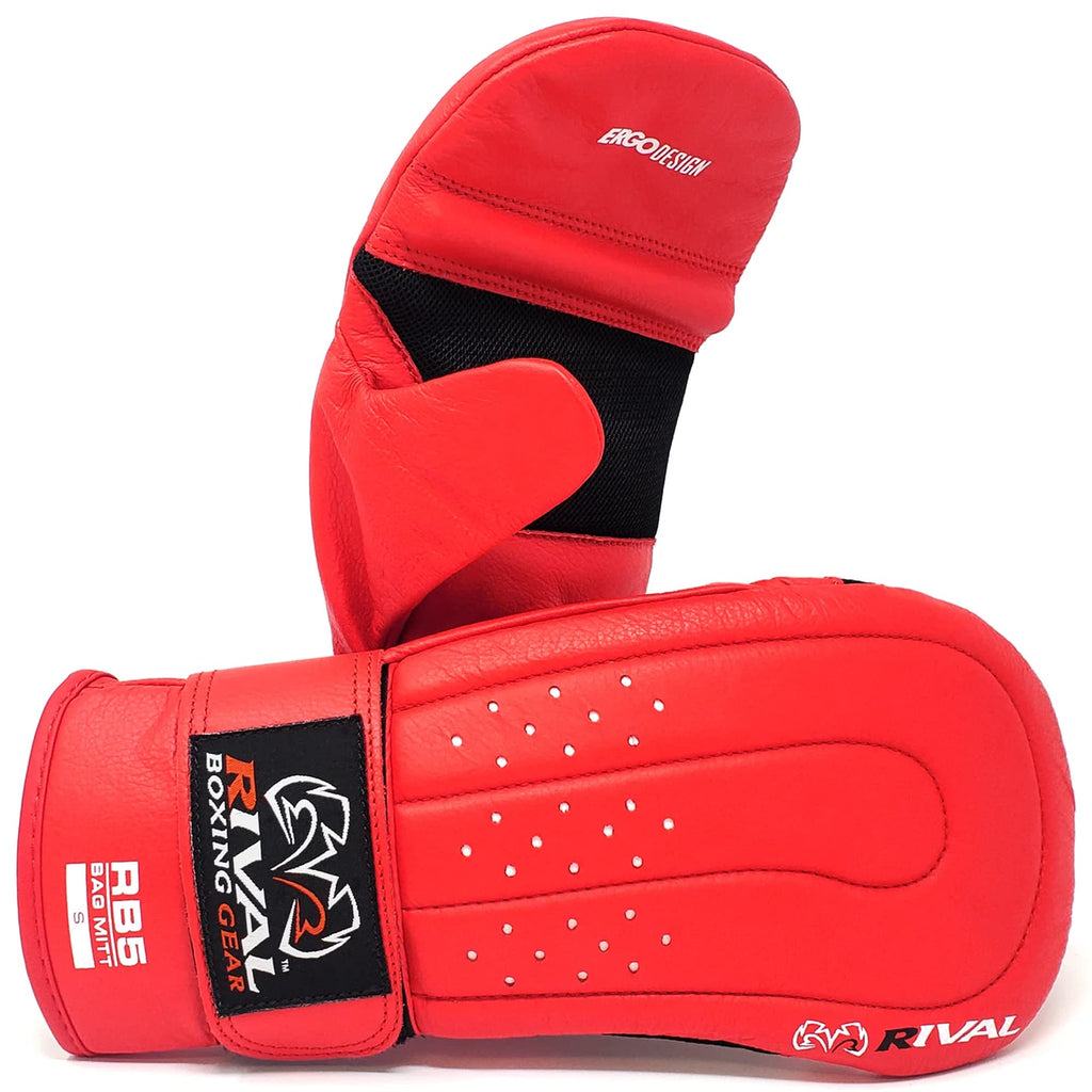 RIVAL Boxing RB5 Bag Mitt Gloves, Bare-Fist Punching Feel, Zero Resistance Training for Triggering Fast Twitch Muscles