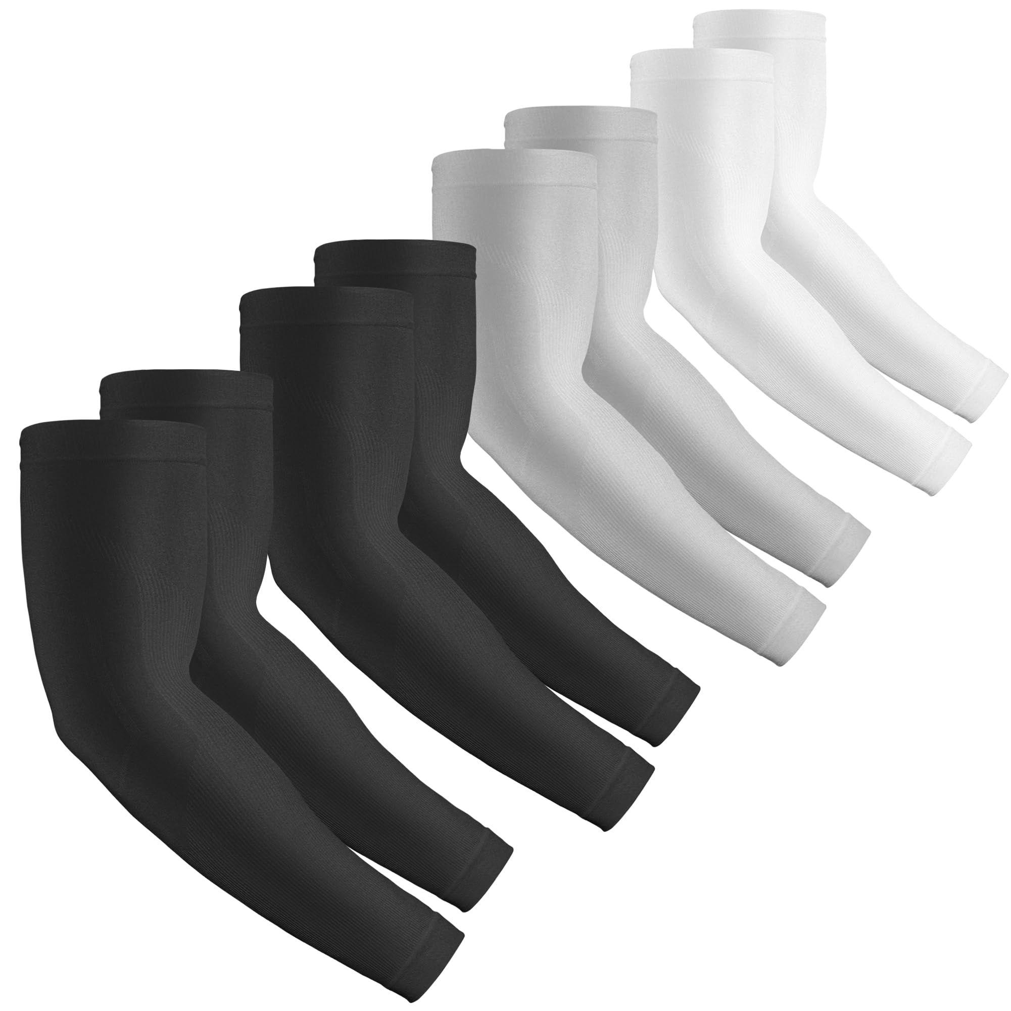 2 Pairs UV Protection Cooling Arm Sleeves Compression Sun Sleeves for Men Women Youth, Tattoo Cover Up, UPF 50