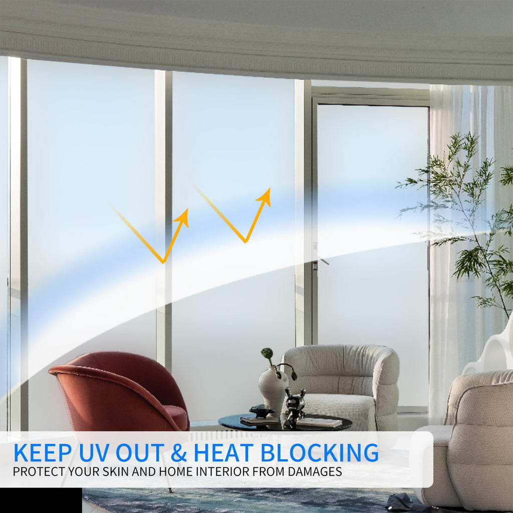 Window Privacy Blinds, Removable Glass Door Privacy Film, Suitable for Bathrooms, Offices, Static Cling Decorative Film, Reusable Window Stickers (Blinds, 17.5 x 78.7 inch)