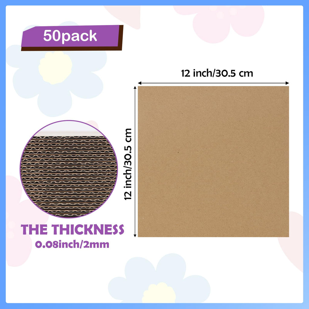 RLAVBL 200 Pack 3.5x4.5 White Corrugated Cardboard Sheets, Flat Cardboard Inserts for Shipping, Mailing, Packing, DIY Crafts
