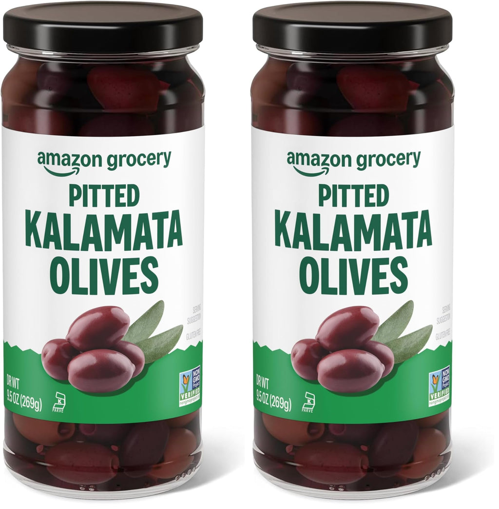 Amazon Grocery, Pitted Ripe Olives, Large, 6 Oz