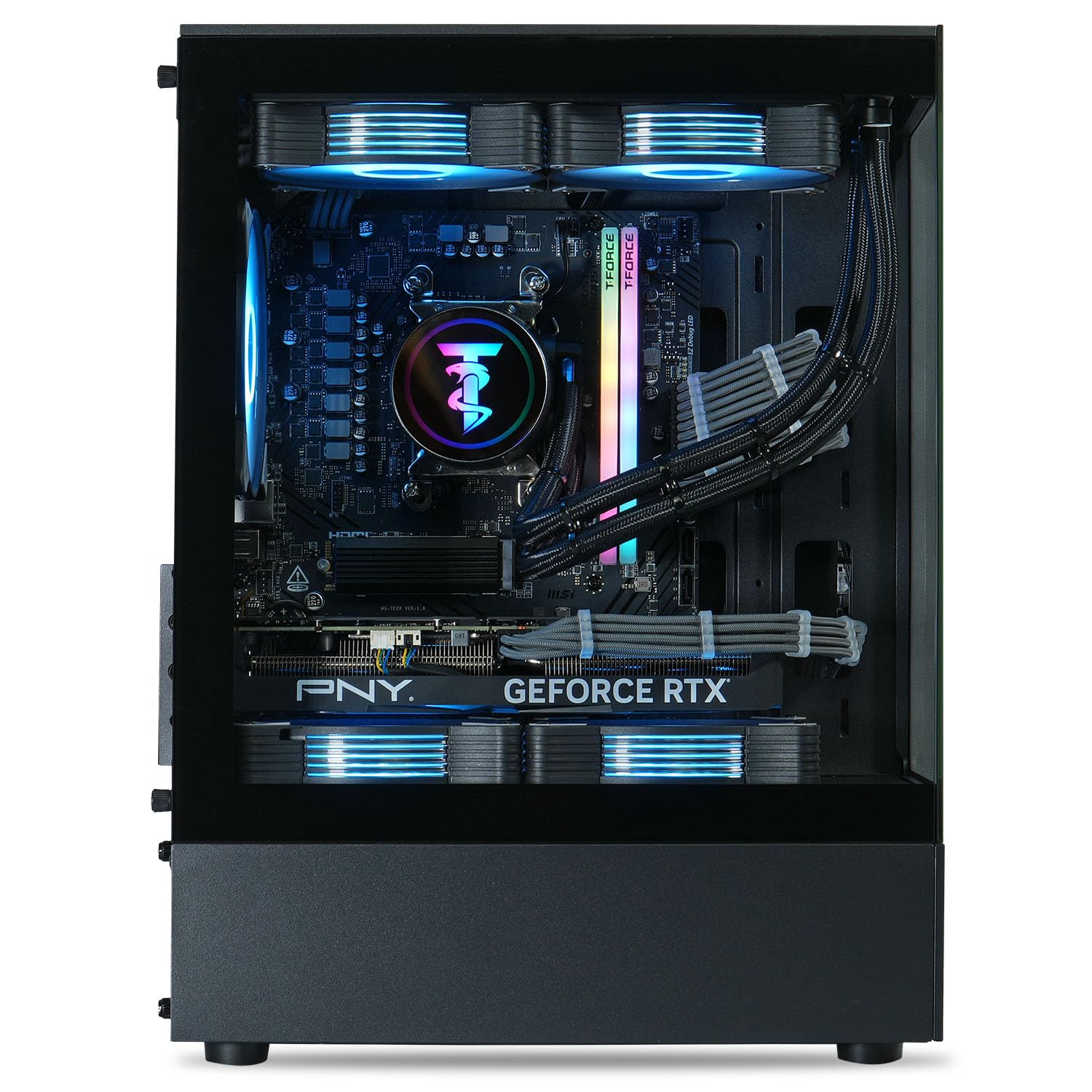 ViprTech Reaper 1.0 Gaming PC - AMD Ryzen 7 8700F (5.0Ghz Turbo), GeForce RTX 5060 Ti 8GB, 16GB DDR5, 1TB SSD, VR-Ready, WiFi BT USB-C, Win 11, Gaming Desktop Computer Prebuilt, Black