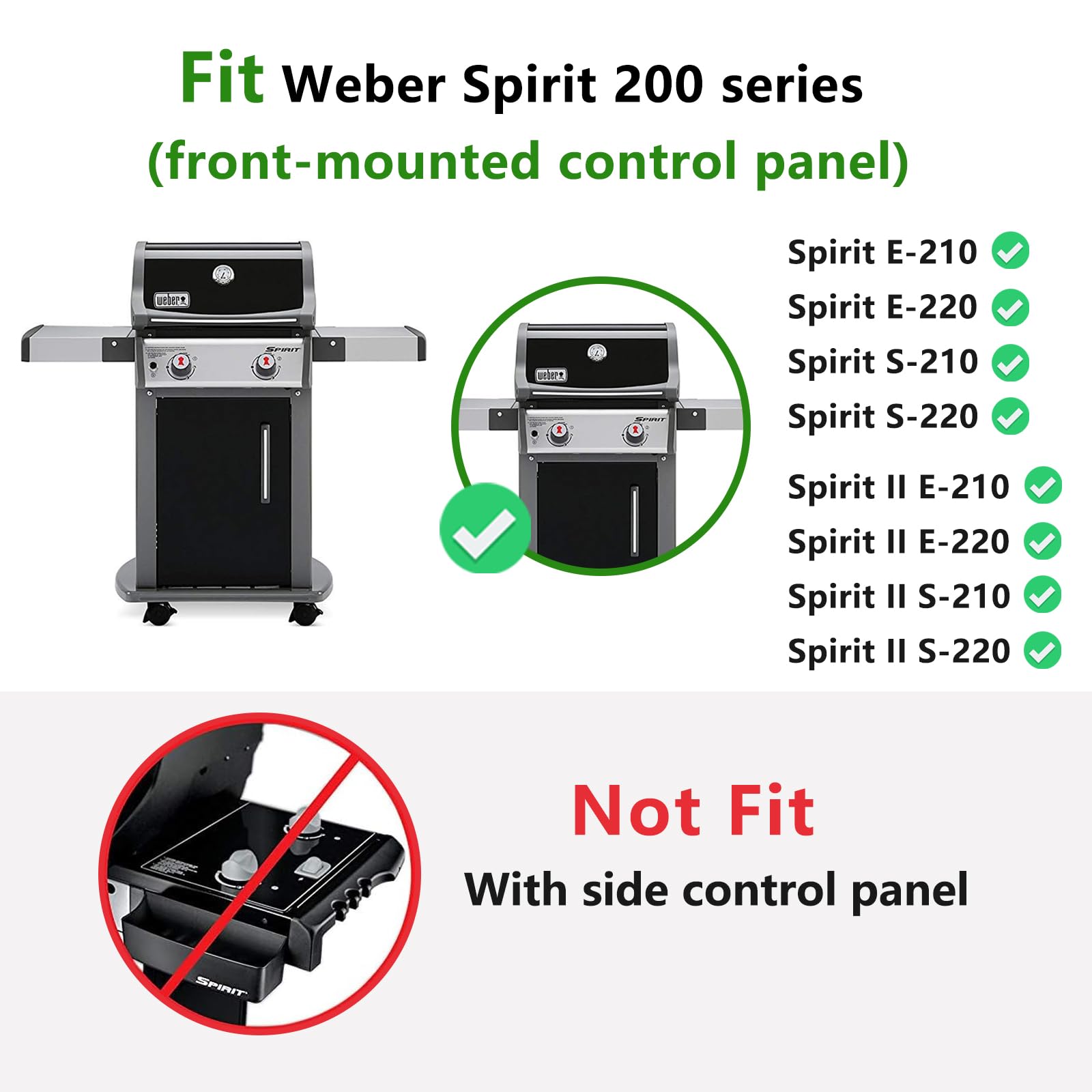 Hongso 21.5 Inch Flavorizer Bars 7535 for Weber Genesis Silver A, Spirit 200 Series E210 S210 (with Side Mounted Control), Spirit 500 Gas Grill Models, Heat Plate Replacement 7534 65902 8217, 5-PC