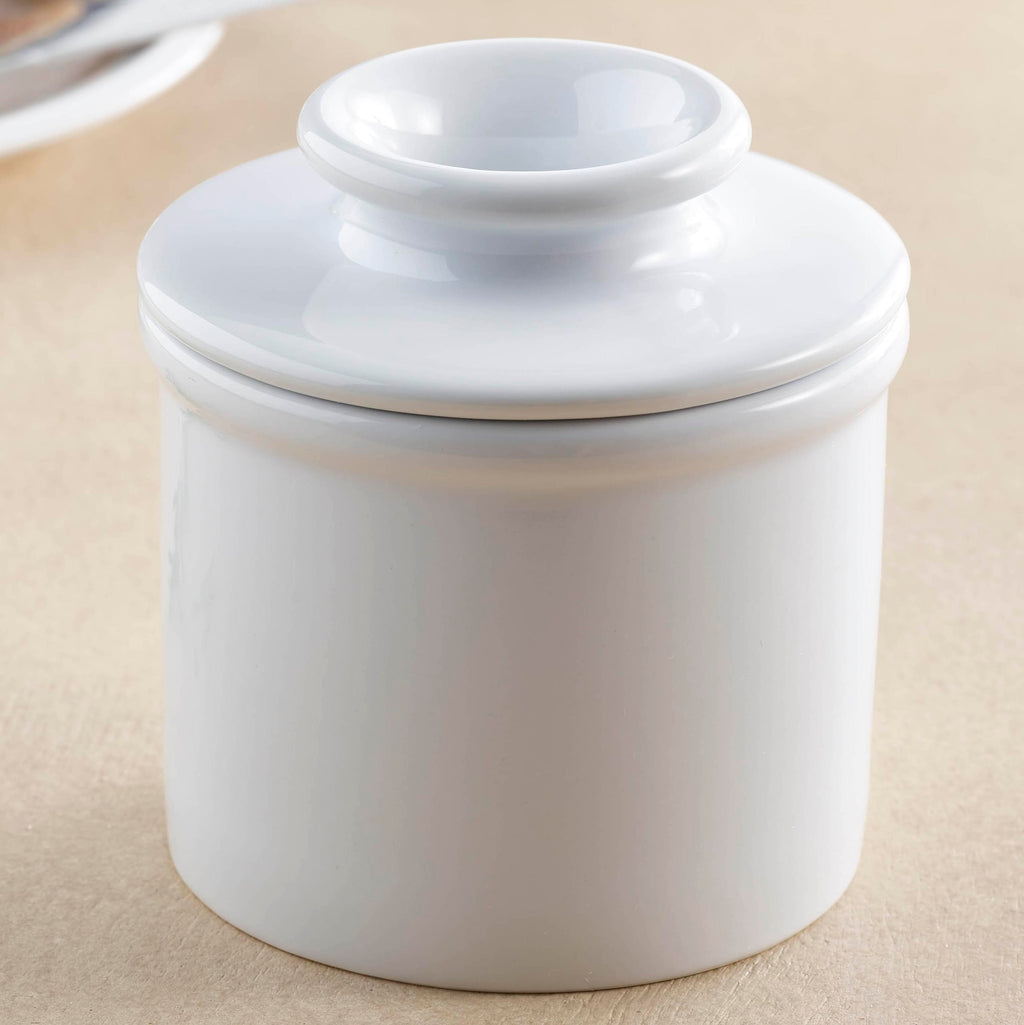 Butter Bell - The Original Butter Bell Crock by L. Tremain, a Countertop French Ceramic Butter Dish Keeper for Spreadable Butter, French Ceramic Butter Dish Keeper, Specialty (Ivory Matte)