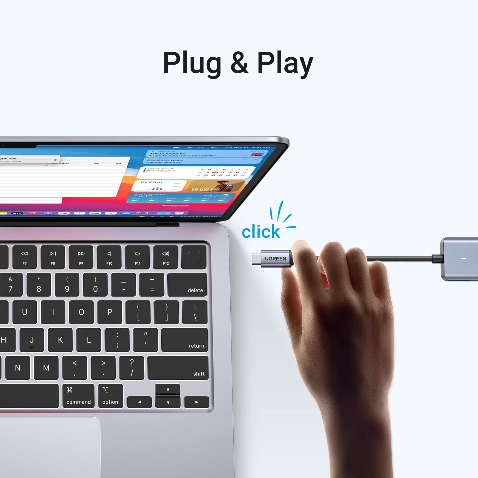 UGREEN USB C to USB A Hub with 4 USB 3.0 for Laptop, MacBook Pro/Air, Mac mini M4, iMac, iPad Pro, Chromebook, Dell XPS, Galaxy S23, and More, 0.5FT