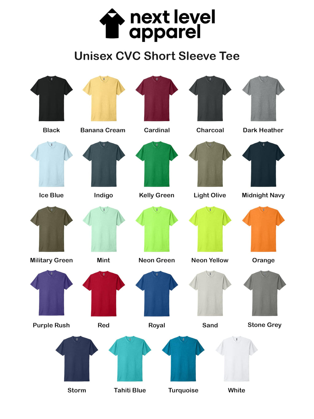 Next Level Apparel 6210 Men's T-Shirts, Pack of Unisex CVC Cotton Blend Bulk Undershirt – Custom Color Set Remera para Hombre