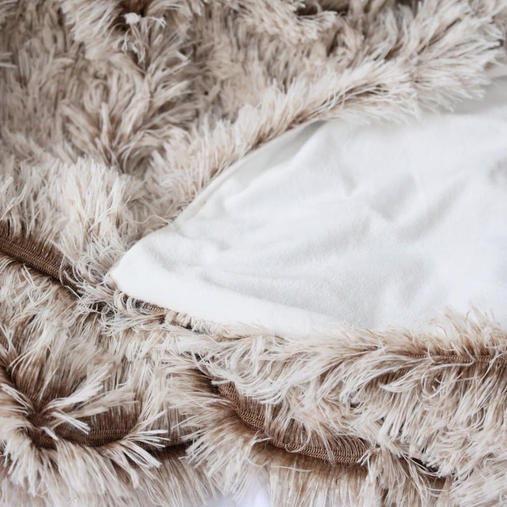 Plush Super Soft Blanket Bedding Sofa Cover Furry Fuzzy Fur Warm Throw Qulit Cozy Couch Blanket for Winter (51"x63", Black)