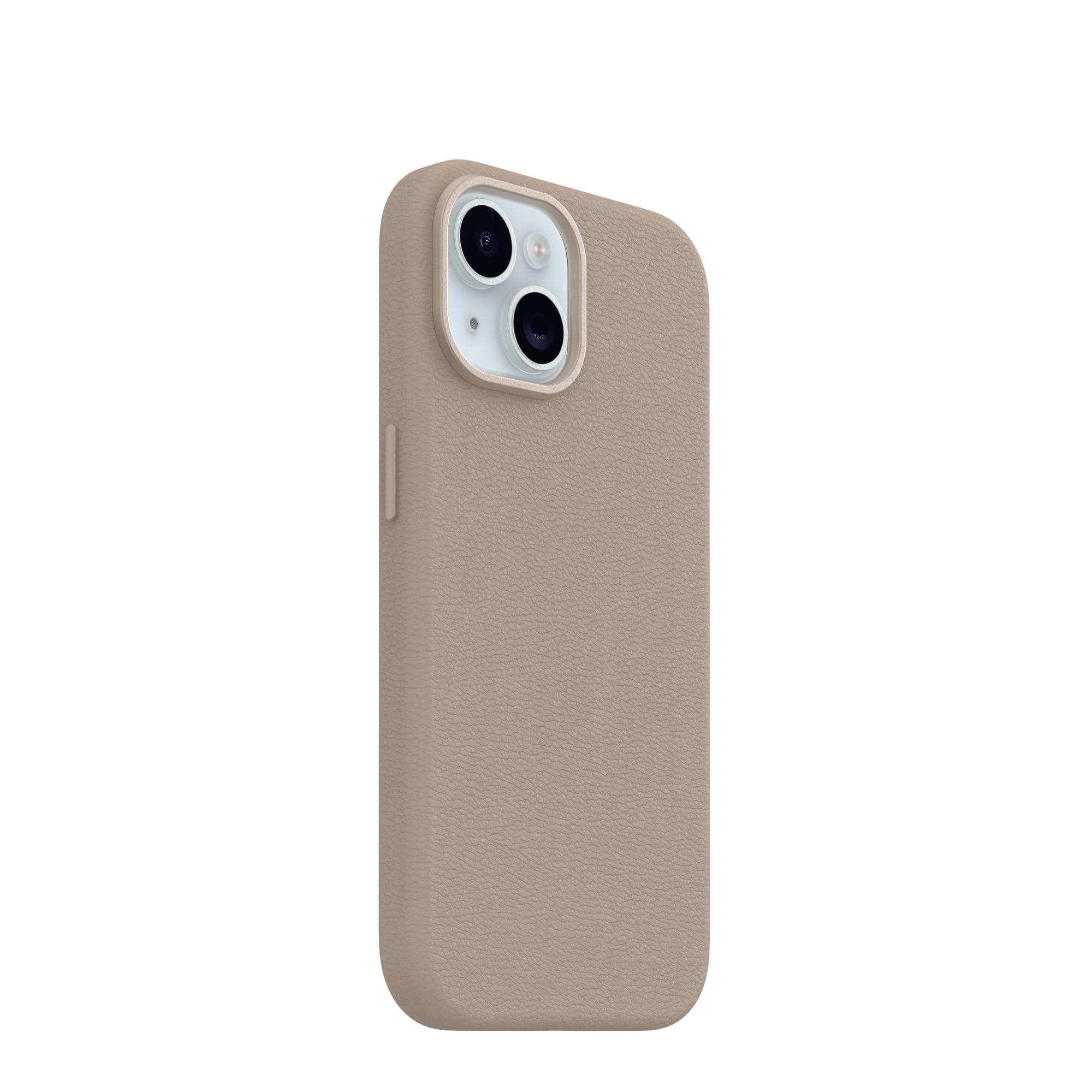 OtterBox iPhone 15 Symmetry Series Cactus Leather for MagSafe - Noir ASH (Black), Slim, Premium, Protective iPhone Case