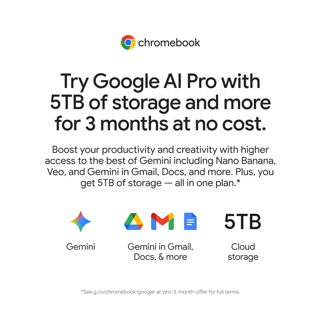 Acer Chromebook 314 CB314-4H-C2UW Laptop | Intel Processor N100 | 14" Full HD (1920 x 1080) IPS Display | 4GB LPDDR5 | 64GB eMMC | Intel Wireless Wi-Fi 6E AX211 | Chrome OS | Pure Silver