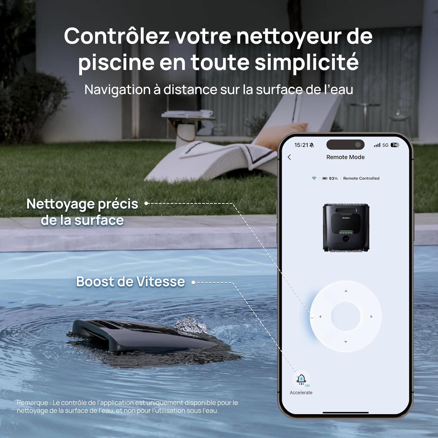 Beatbot AquaSense 2 Ultra Pool Vacuum Robot, Pool Mapping with AI Camera, AI Cruise Debris Detection, Multi-Level Platform Cleaning, 5-in-1 Cleaning, Superior Surface Cleaning – Midnight Blue