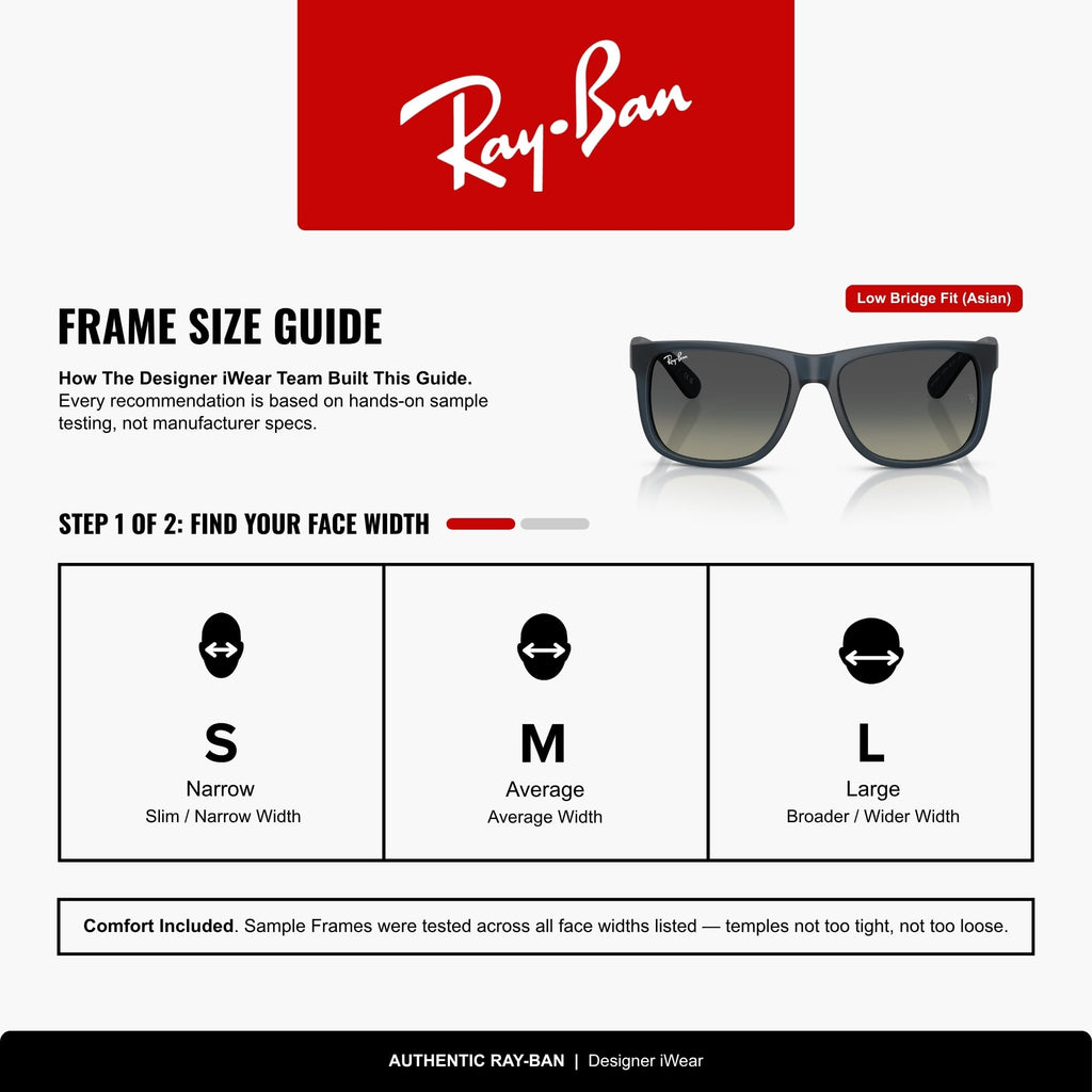 Ray-Ban RB4165F Justin Classic Square Sunglasses for Men