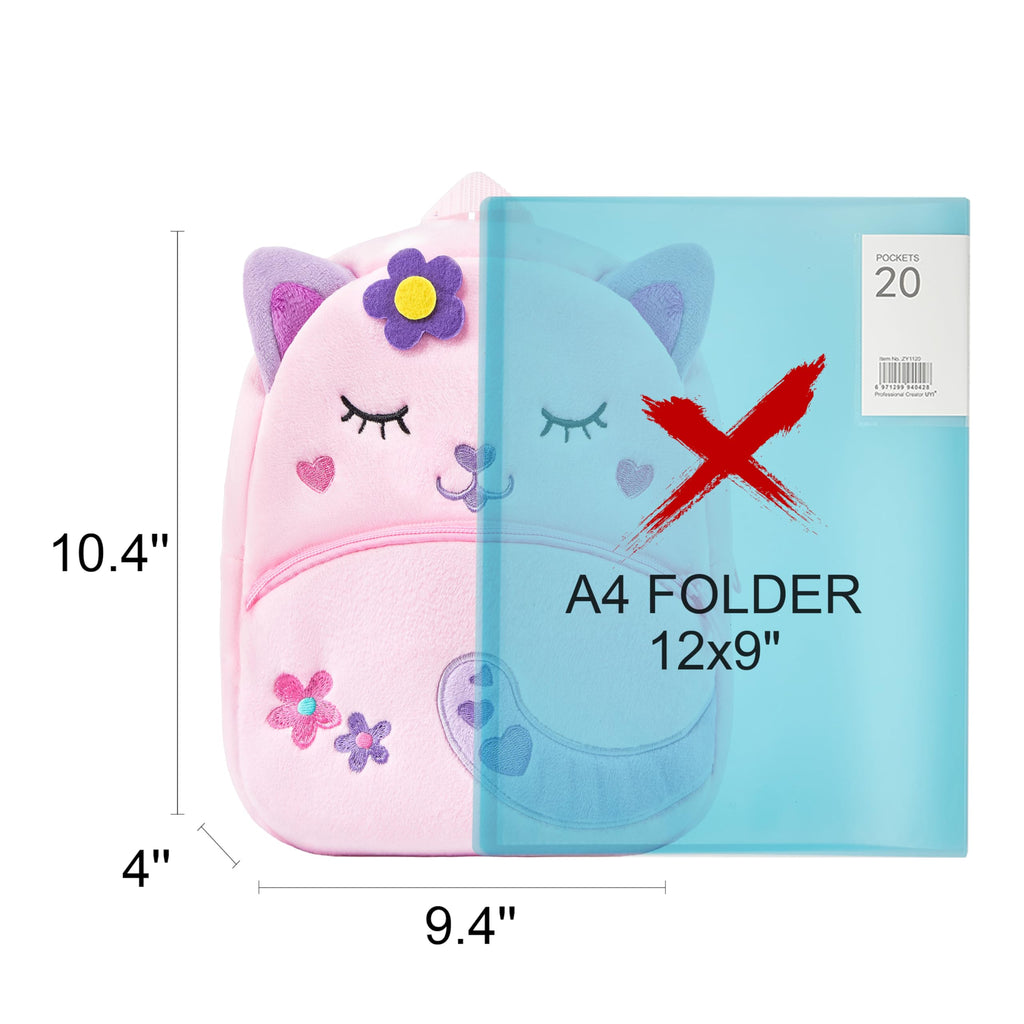 NICE CHOICE Cute Toddler Backpack Toddler Bag Plush Animal Cartoon Mini Travel Bag for Baby Girl Boy 2-6 Years(BB Unicorn)