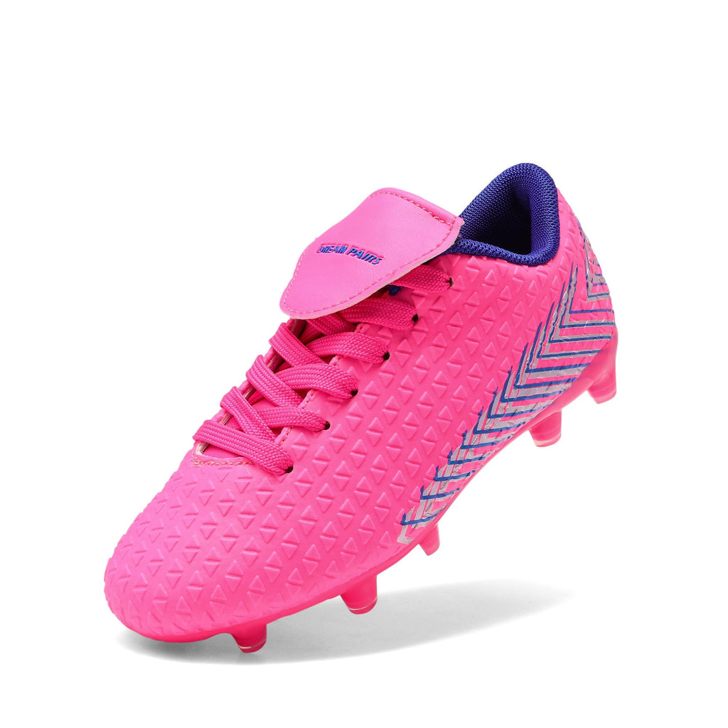 DREAM PAIRS Boys Girls Outdoor Soccer Cleats Firm Ground Football Shoes for Little/Big Kid