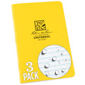 Rite In The Rain Weatherproof Stapled Notebook, 4.625" x 7", Black Cover, Universal Pattern, 3 Pack (No. 771FX)