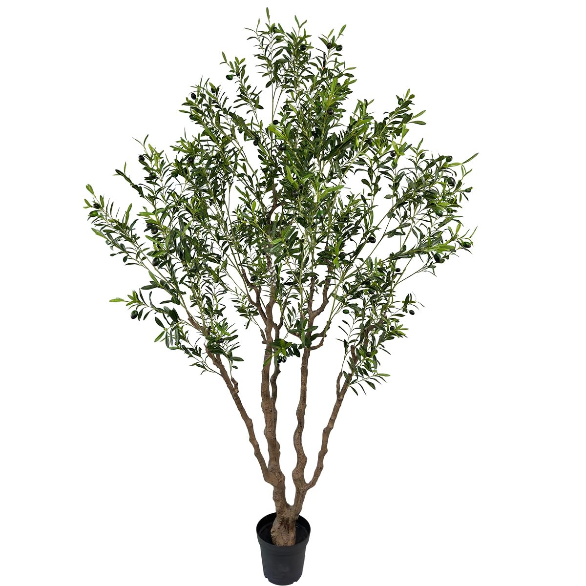 Artificial Olive Tree 7ft(82in,2200+Uv Protection Leaf) Tall,Faux Olive Tree Indoor Artificial Tree for Modern Home Office Living Room Floor Decor Indoor
