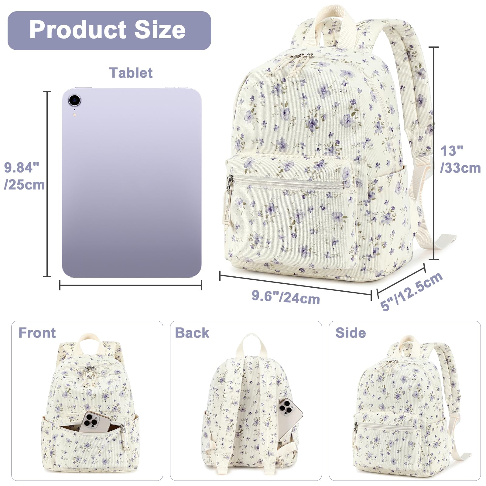 BTOOP Mini Backpack Women Girls Water-resistant Small Backpack Purse Shoulder Bag for Womens Adult Kids School Travel