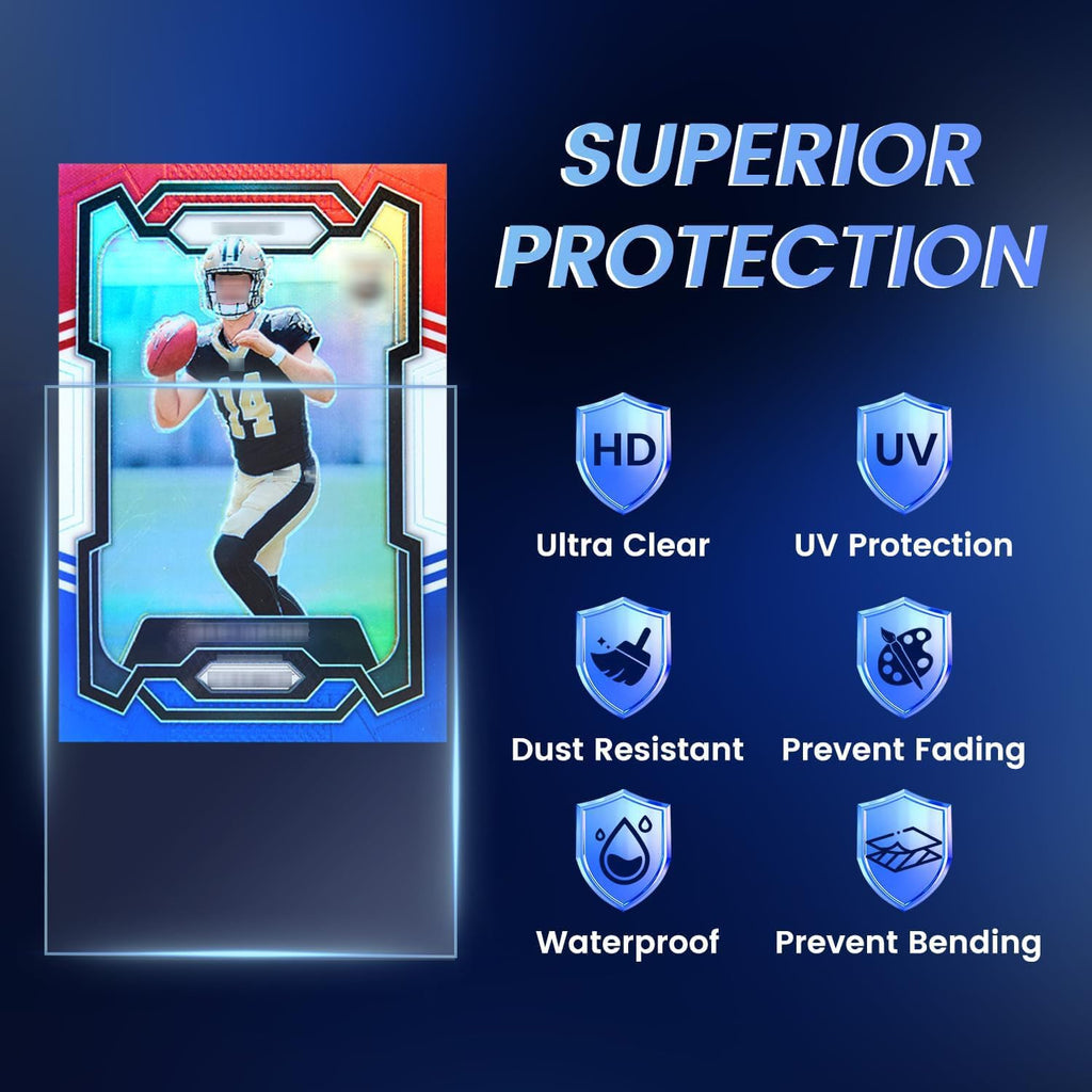 600ct Clear Card Sleeves for Trading Cards, Baseball Sports Soft Sleeves, Ultra Soft Plastic Card Protector Sleeve for Football, MTG, PKM, Game, Standard Cards