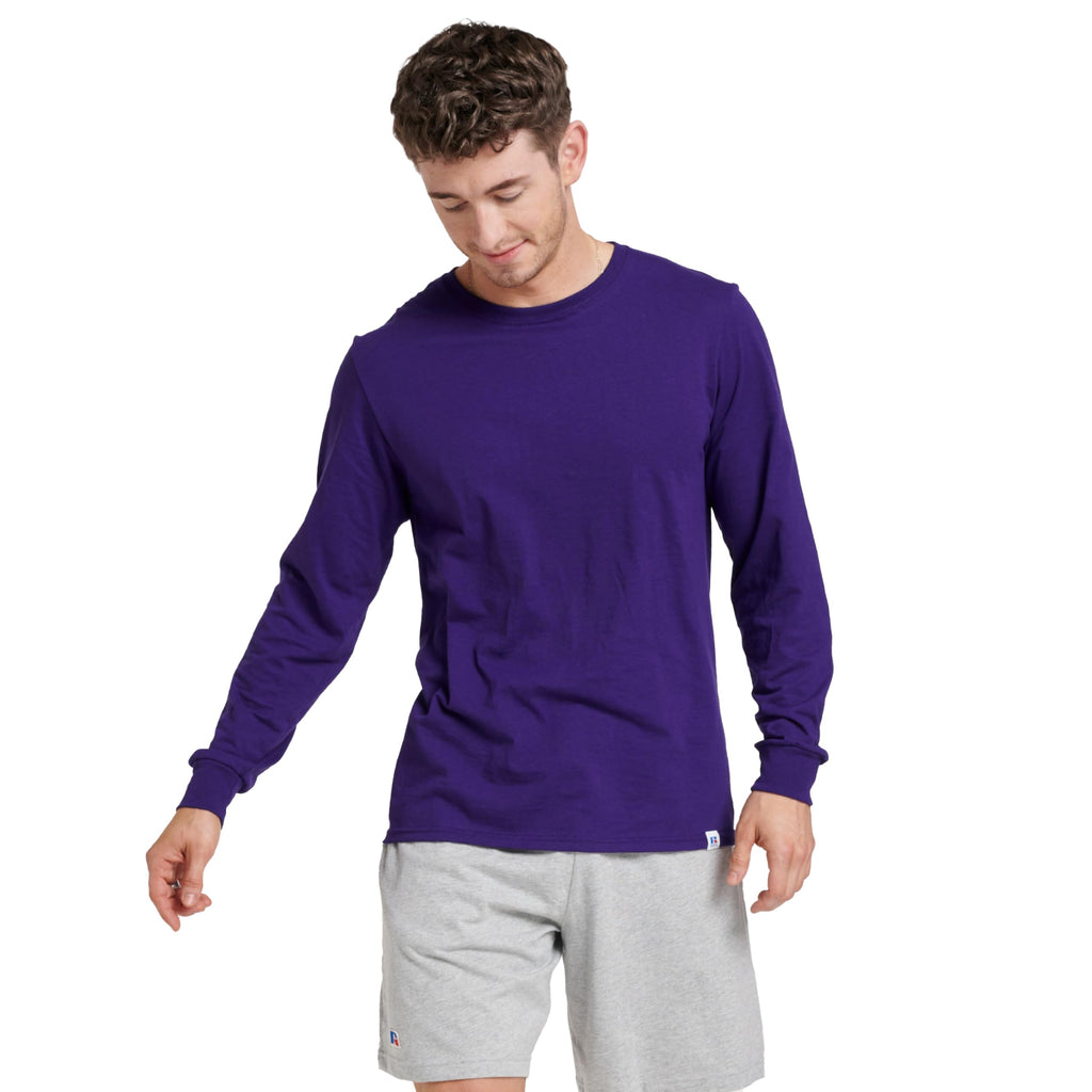 Russell Athletic Men's Dri-Power Long Sleeve Tees, Moisture Wicking, Odor Protection, UPF 30+