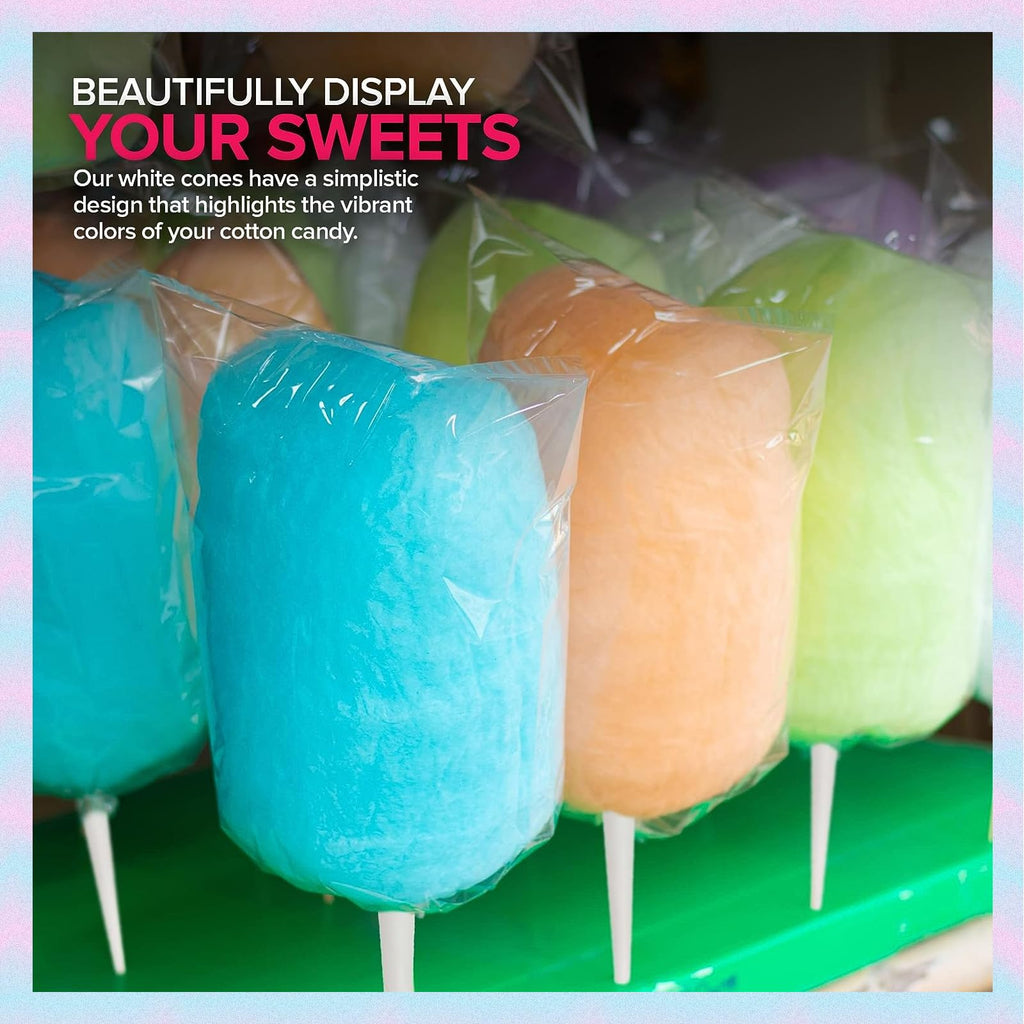 Plain Cotton Candy Cones - Package of 1,000