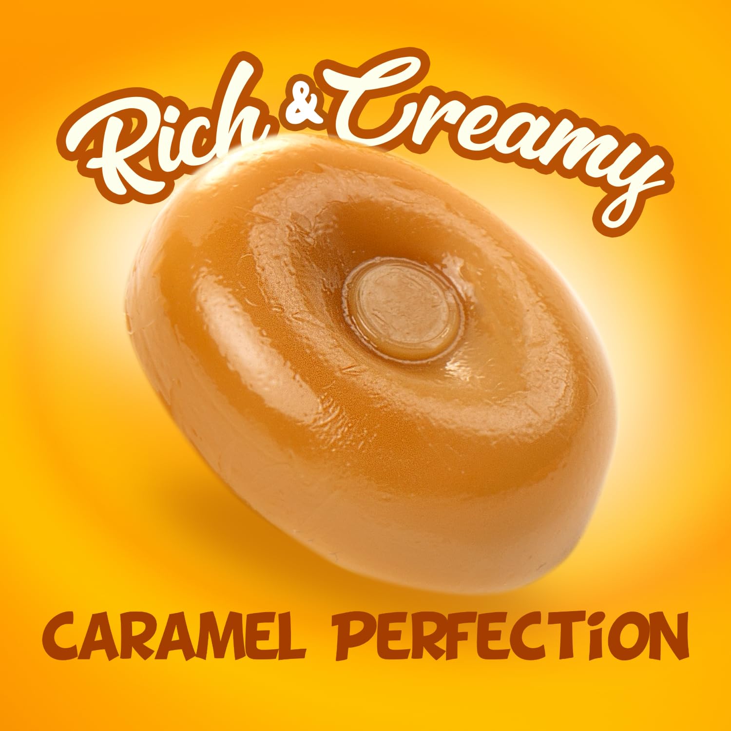 ORIGINAL Caramel Hard Candy 1 lb – Bulk Bag, Classic Cream and Caramel Flavors, Individually Wrapped (82 Pieces)