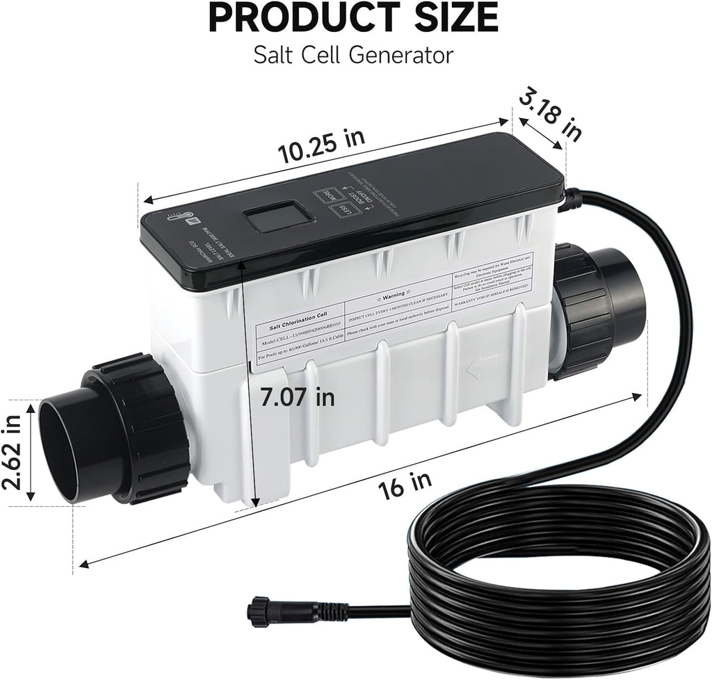 IC40 Swimming Pool Salt Cell Fit for Pentair IntelliChlor IC40 Replaces EC-520555 520555 - Suitable for up to 40,000-Gallon Saltwater Pool Chlorination Systems - Chlorine Generator