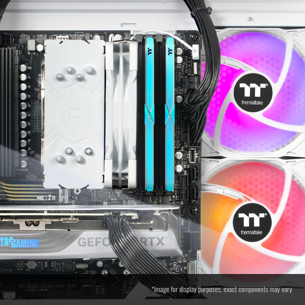Thermaltake LCGS Quartz R66 Gaming Desktop (AMD Ryzen™ 5 5600, ToughRam DDR4 3600Mhz 16GB RGB Memory, AMD Radeon™ RX 6600, 1TB NVMe M.2, WiFi, Windows 11) S2QT-B550-R66-LCS