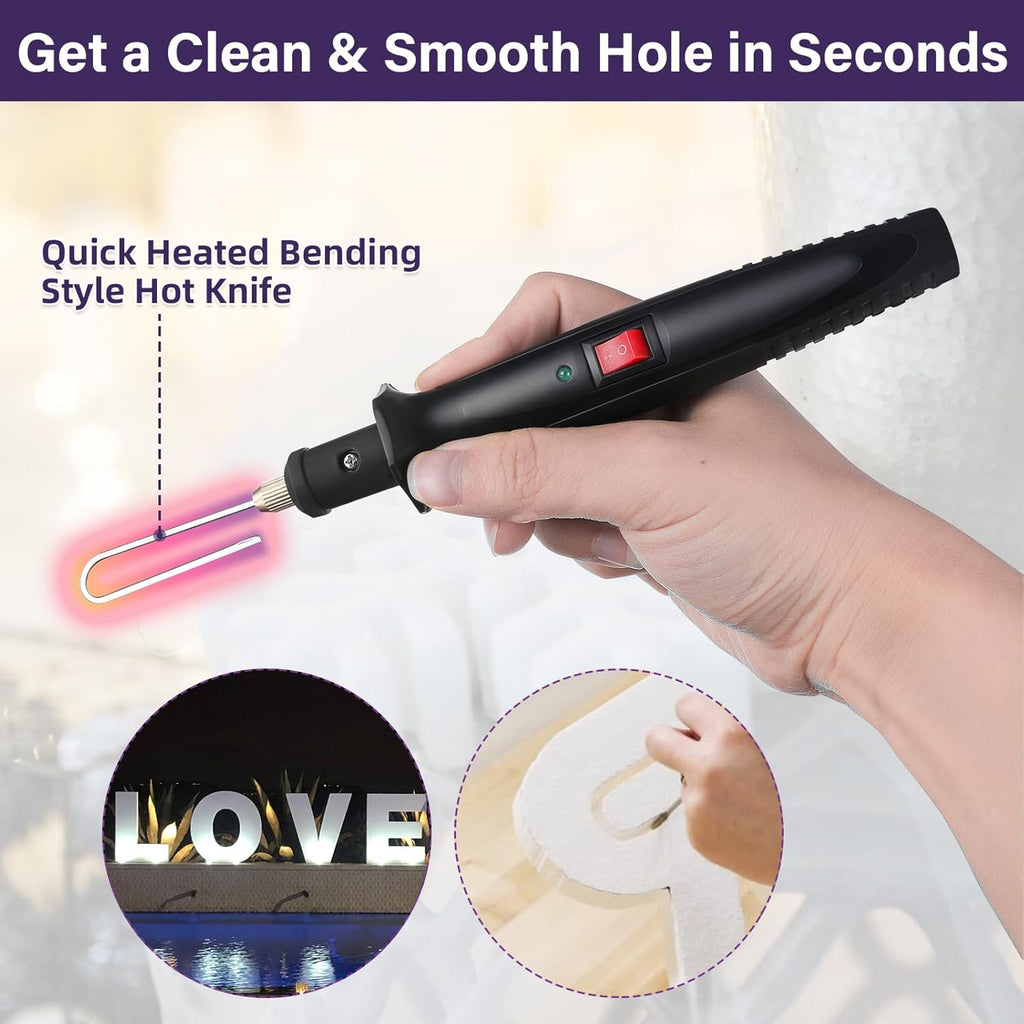 4 in 1 Foam Cutter Set, 18W Electric Styrofoam Cutting Tools Kit, 100-240V Hot Wire Cutter Tool With Power Adapter For DIY Craft, Small Cutting Project, Foam Carving & Digging