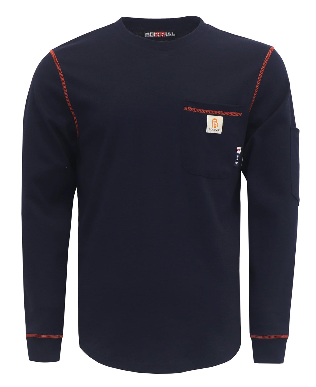 BOCOMAL FR Shirts for Men Lightweight Crew Long Sleeve Flame Resistant/Fire Retardant Shirt…