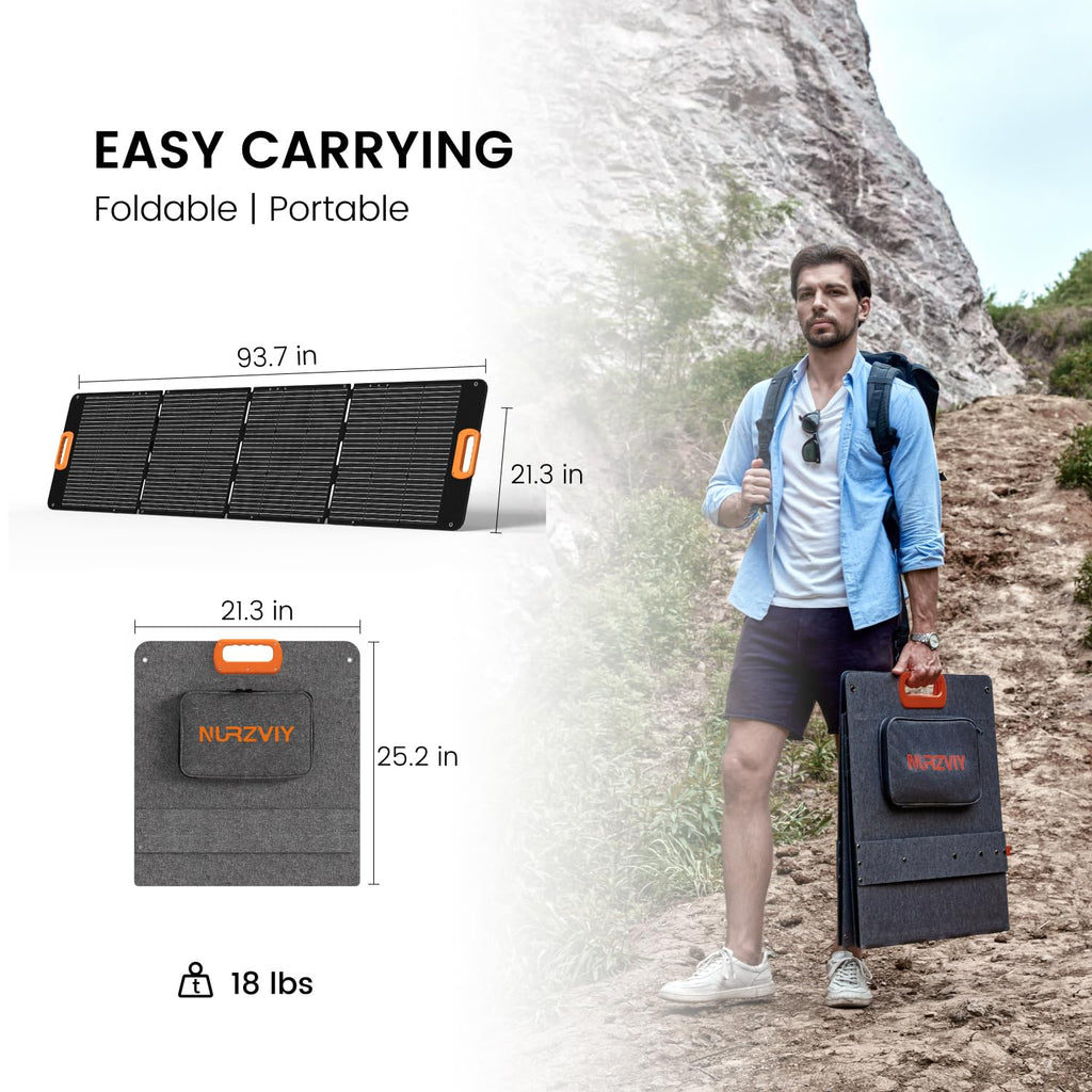 Portable Solar Panel 80 Watt for Power Station, IP67 Waterproof Foldable Solar Cell Solar Charger w/ XT60 Anderson DC 8mm 7909 5521 Connector for Camping, RV, Off Grid Living