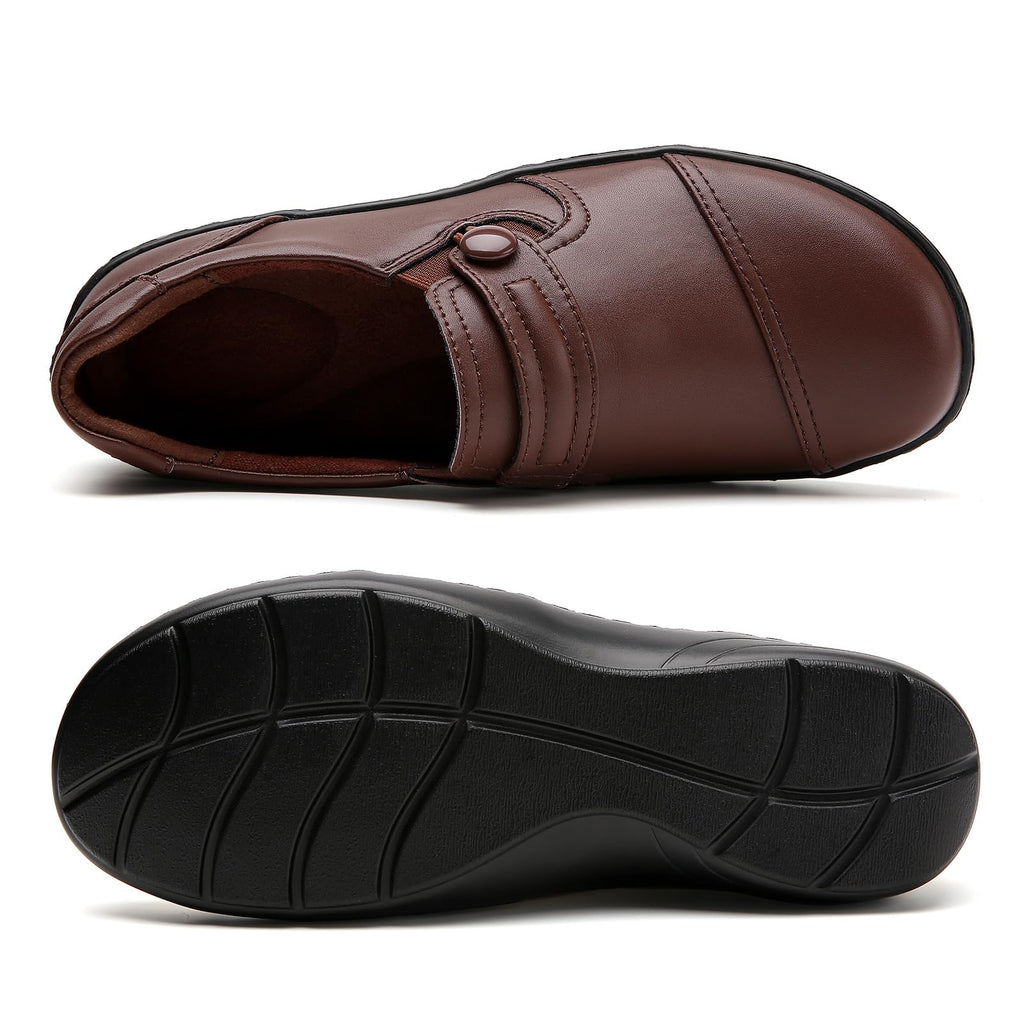 QAE Loafers for Women Orthopedic Loafers for Women Comfortable Women's Flat Slip-Ons Shoes for Dress Work Business Casual