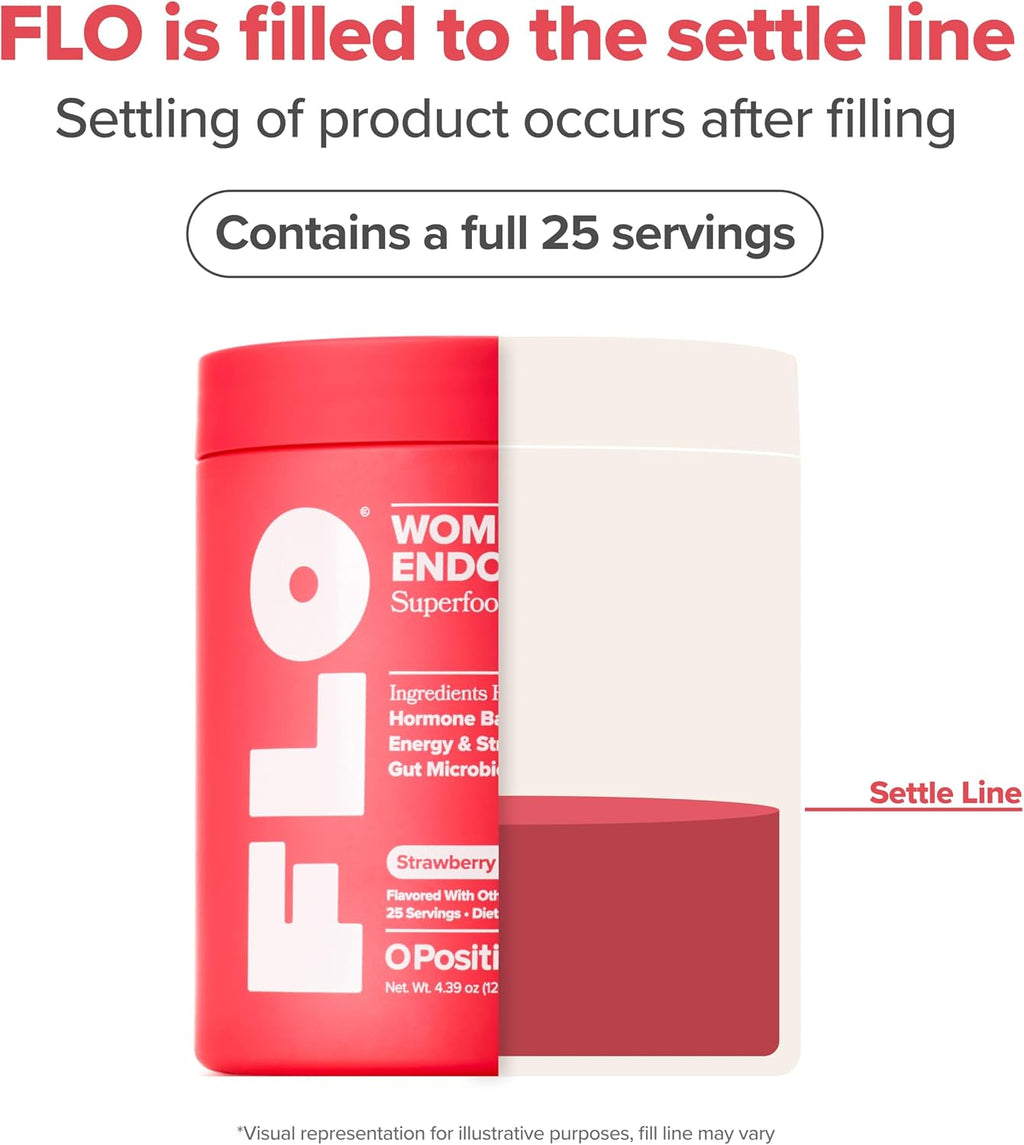 O Positiv FLO Women’s Endocrine Superfood Powder – Supports Healthy Cortisol Levels, Hormonal Balance, Thyroid & Gut Health – Multivitamin Plus Rhodiola, DIM, Myo-Inositols, Red Superfood– 25 Servings