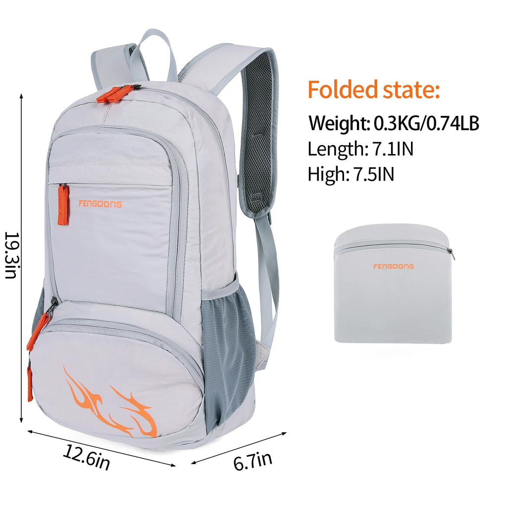 FENGDONG 35L Lightweight Foldable Waterproof Packable Travel Small Hiking Backpack Daypack for men women