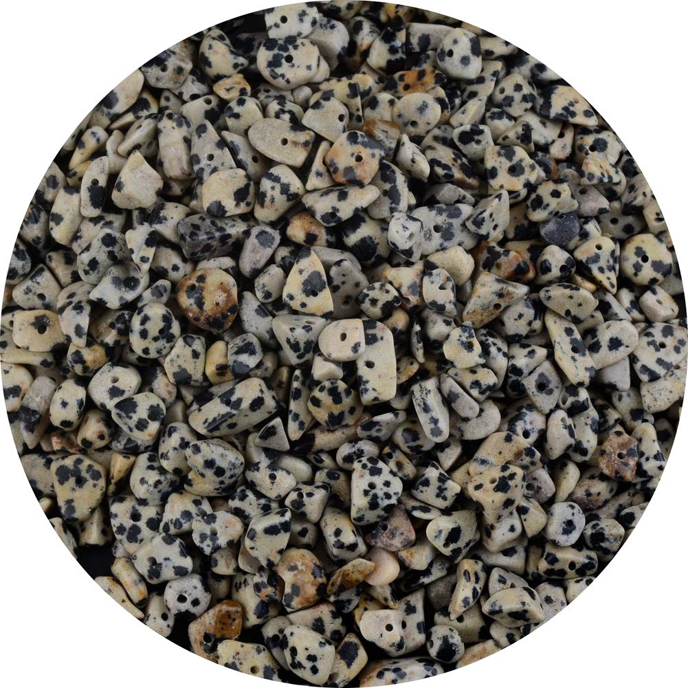 Chip Stone Beads Turquoise 5-8mm About 400 Pieces Irregular Gemstones Healing Crystal Loose Rocks Bead Hole Drilled DIY for Bracelet Jewelry Making Crafting (5-8mm, Turquoise)