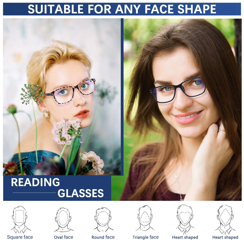 SIGVAN Reading Glasses 5 Packs Blue Light Blocking Eyeglasses Quality Spring Hinge Colorful Computer Readers for Women Men