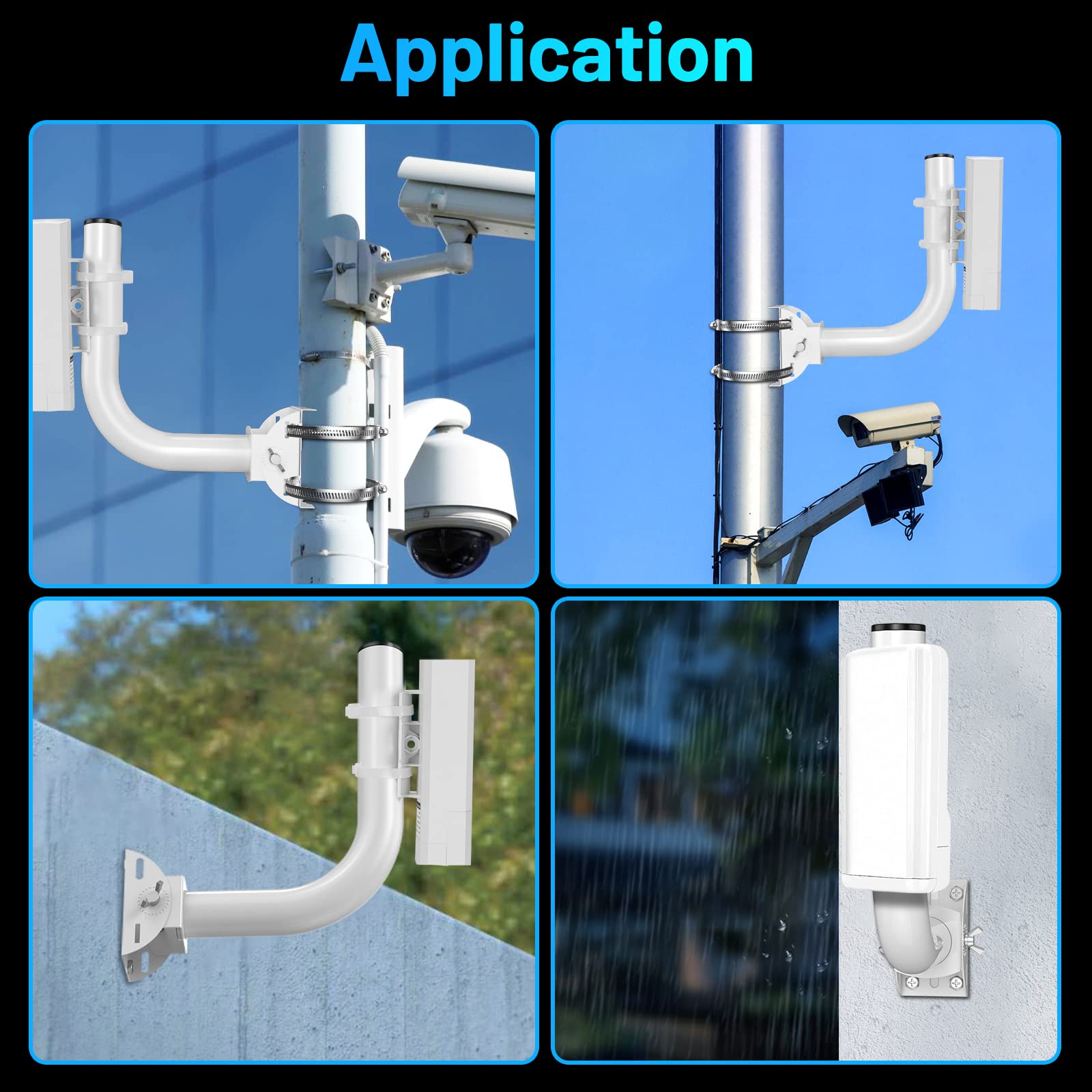 UeeVii Universal Wireless Bridge Bracket Mount, Pole and Wall-Mounted Mount for Outdoor Point to Point AP Access Point Client Bridge CPE