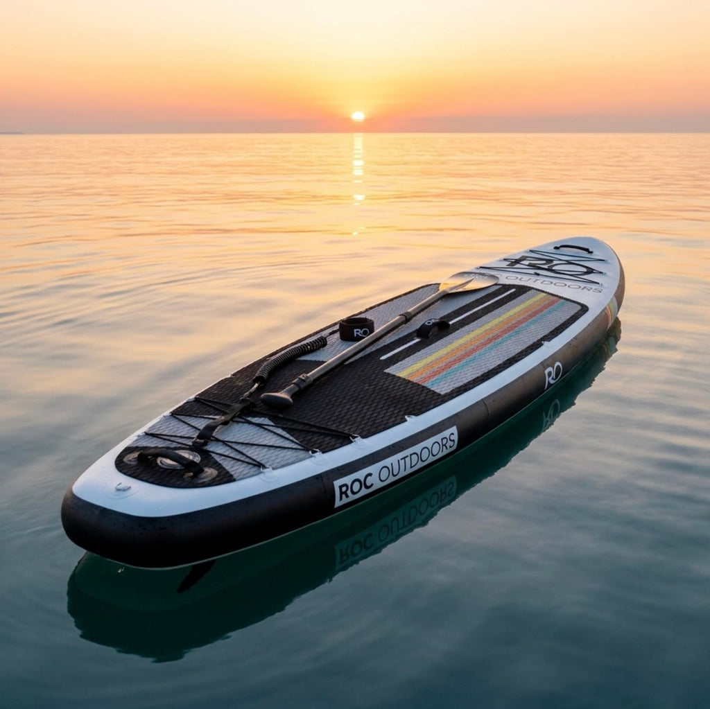Roc Inflatable Stand Up Paddle Board 10' 6" with Premium SUP Paddle Board Accessories, Wide Stable Design, Non-Slip Comfort Deck for Youth & Adults