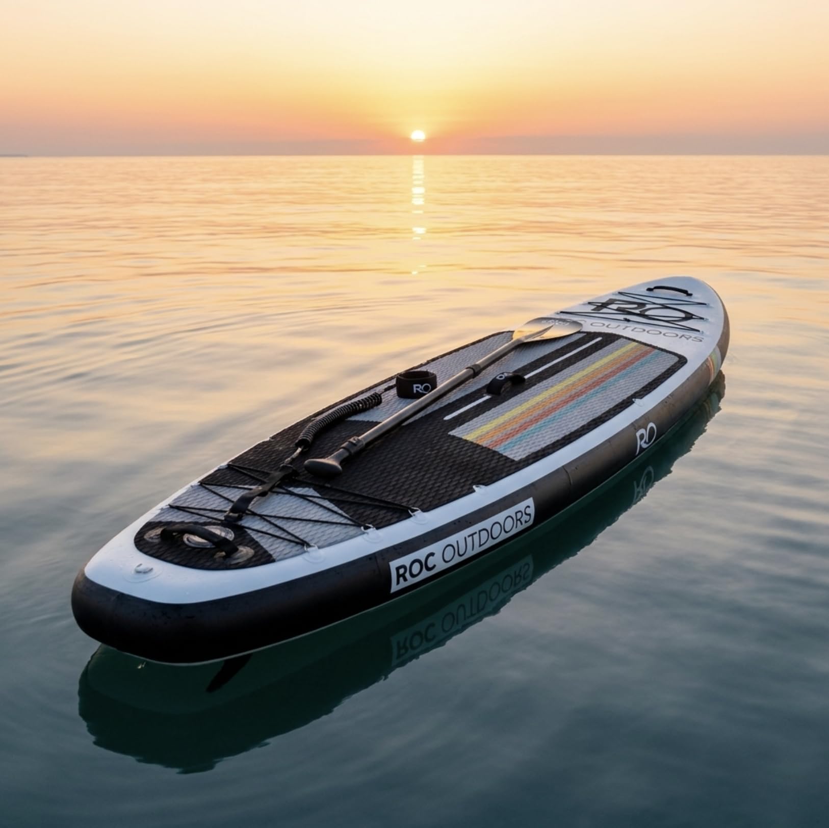 Roc Inflatable Stand Up Paddle Board 10' 6" with Premium SUP Paddle Board Accessories, Wide Stable Design, Non-Slip Comfort Deck for Youth & Adults