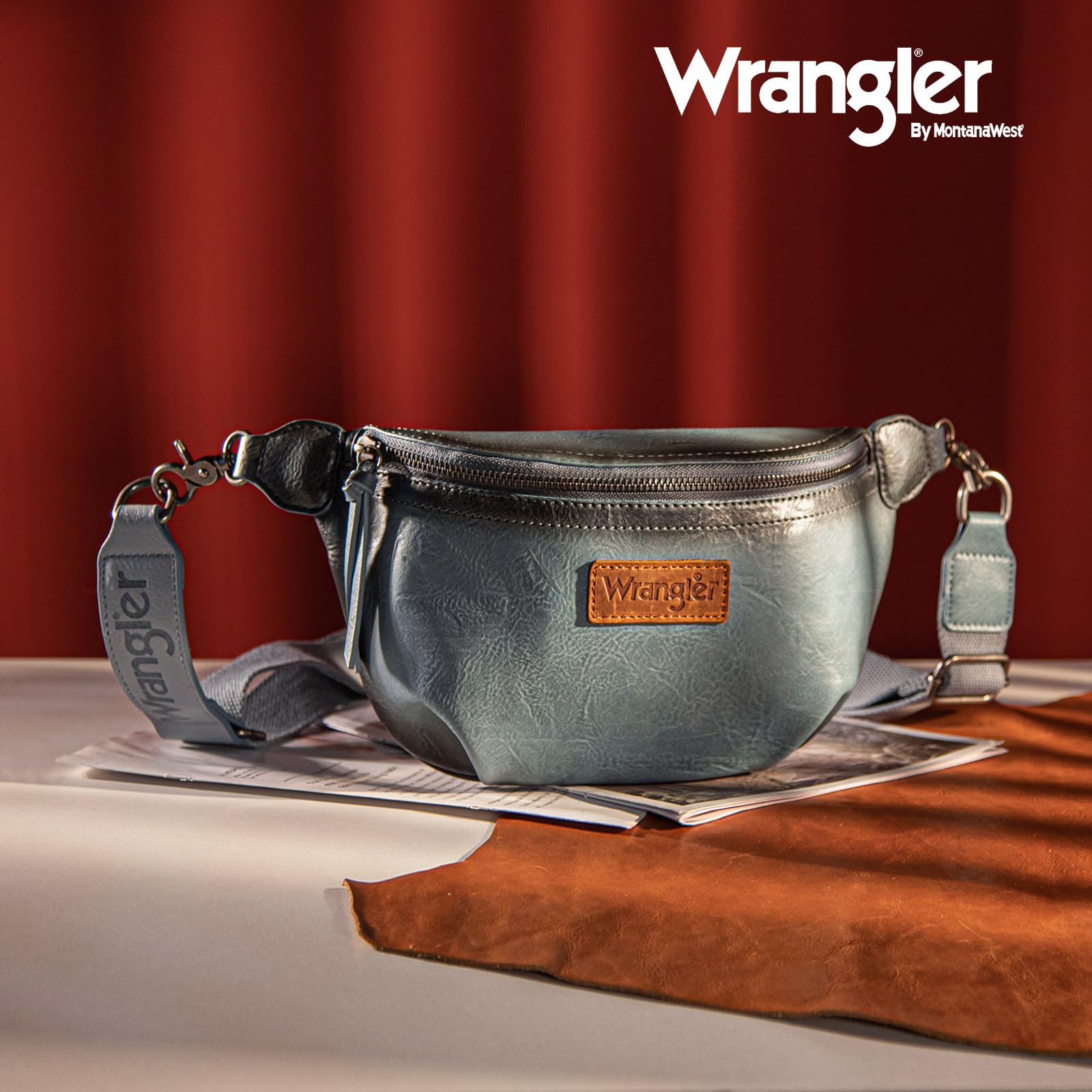 Wrangler Crossbody Bags for Women Large Fanny Packs Bum Bag Travel Belt Bags Sling Purse