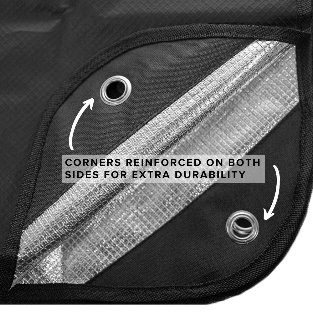 Arcturus Insulated Tarp, Reusable Heavy Duty Thermal Survival Blanket – 60x82in, Reflects 90% Body Heat, Waterproof, Windproof, 3-Layer Design, Reinforced Grommets, Black