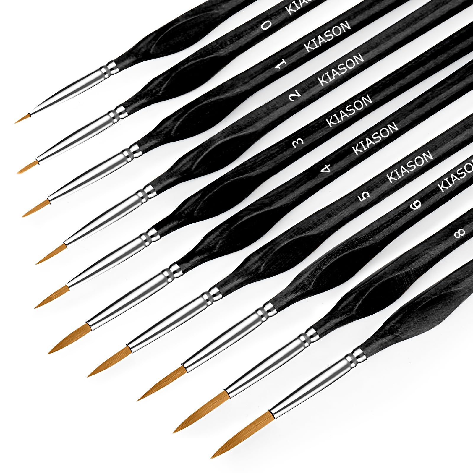 5PC Miniature Paint Brush for Fine Detailing, Detail Paint Brushes, Small Painting Brushes for Art, Crafts, Acrylic, Watercolor, Model, Face, Paint by Number, Figurine(Black)